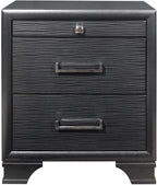 Grey Nightstand with 2-Drawer,for Small Spaces