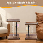 End Table C Table Adjustable Height, 360°Swivel TV Tray Table for Small Spaces, Couch Tables that Slide Under, C Shaped Side Tables Living Room and Bedroom for Sofa, Bed,Chair, Snack