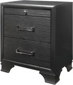 Grey Nightstand with 2-Drawer,for Small Spaces
