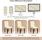 SyMax Dining Chairs Set of 6, Faux Leather Upholstered Dining Room Chairs, Modern Parsons Kitchen Chairs with Wood Legs, Cream(Only Chairs)