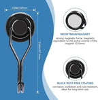 DIYMAG Swivel Swing Magnetic Hooks,Black Strong Heavy Duty Neodymium Magnet Hooks - Great for Your Refrigerator and Other Magnetic Surfaces
