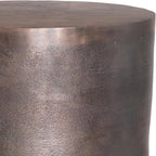 SIMPLIHOME Morris Metal Table - 17 inch Wide Cast Aluminum Round Accent Table in Antique Copper, Industrial Side or End Table for Living Room, Bedroom or Entryway with Handcrafted Finish, Assembled