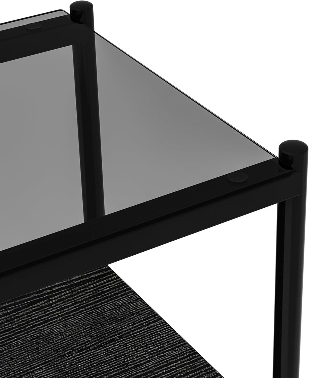 Glass end Table Set of 2,Living Room Glass Side Table,Glass Bedside Table,Suitable for Living Room, Bedroom