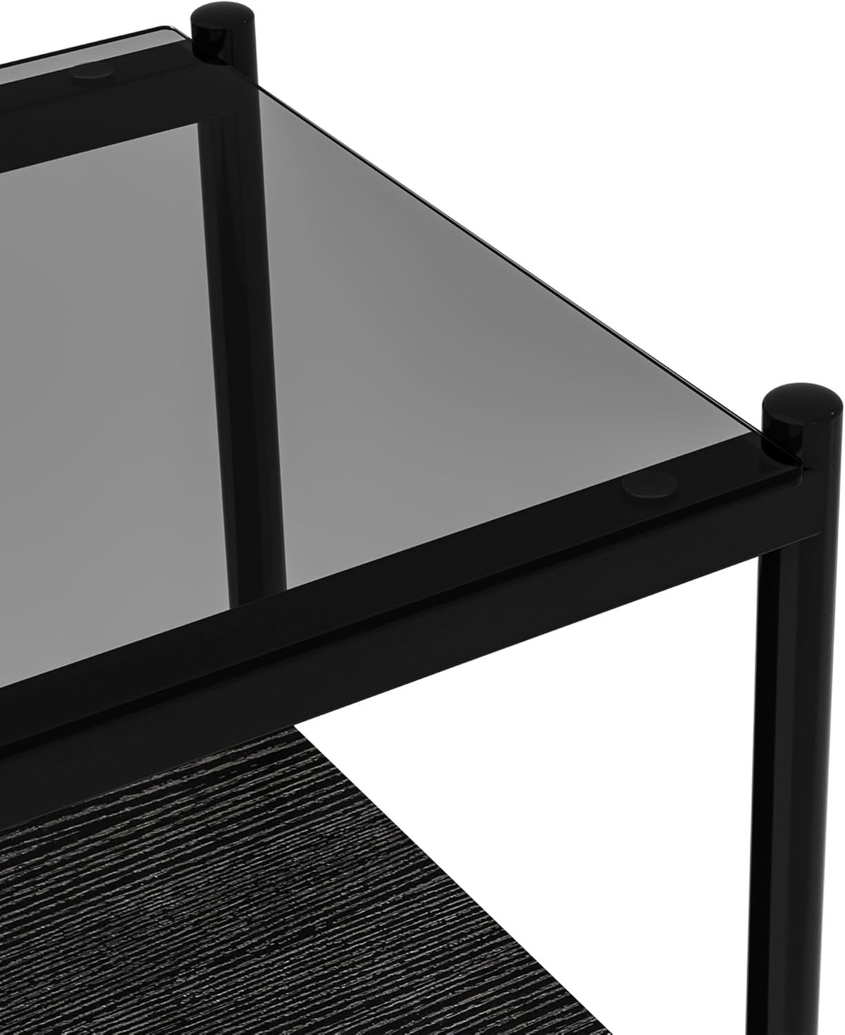 Glass end Table Set of 2,Living Room Glass Side Table,Glass Bedside Table,Suitable for Living Room, Bedroom