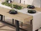 GarveeHome Industrial Dining Table for 4-6 People, 63" Long Large Kitchen Table with Sturdy Metal Frame, Rectangular Counter for Dinner, Kitchen, Dining Room (Natural, 63" Non-extendable)