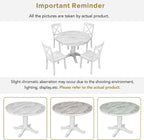 Harper & Bright Designs 5 Pieces Dining Table and Chairs Set for 4 Persons, Kitchen Room Solid Wood Table with 4 Chairs