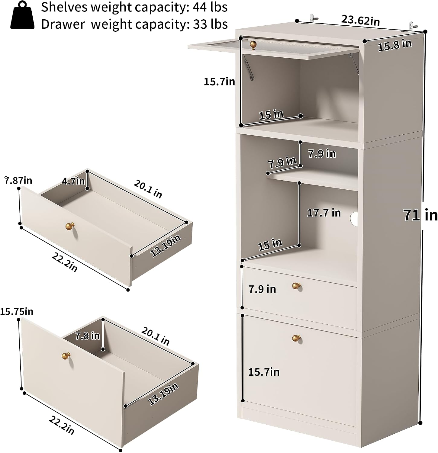 Freestanding Tall Pantry Cabinet with Adjustable Shelves & Drawer – E1-Grade Wood Storage Solution for Kitchen, Bathroom, Laundry Room