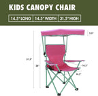 Canopy Chair with Safety Lock, Pink/Green, 125 lb. Capacity