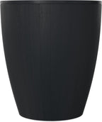 SIMPLIHOME Elmbrook End Table - 21 inch Wide Solid Mango Wood Round Drum Table with Vertical Panel Detailing in Black, Modern Nightstand or Plant Stand for Living Room or Bedroom, Assembled