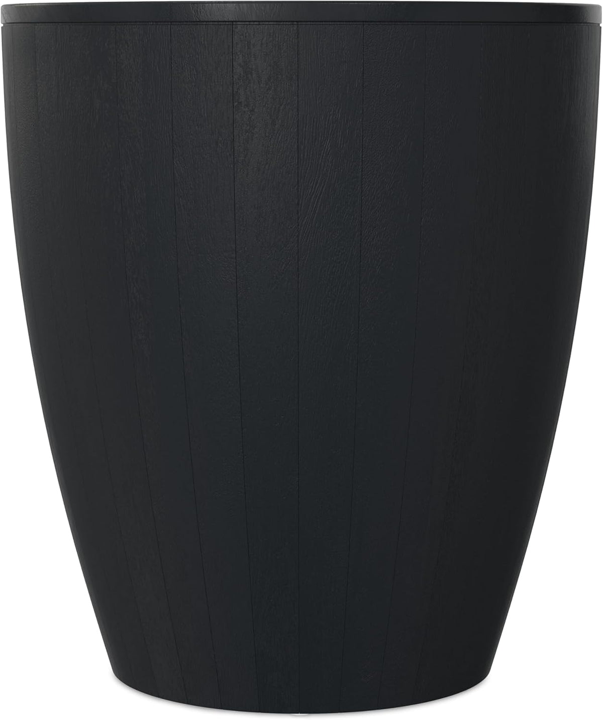 SIMPLIHOME Elmbrook End Table - 21 inch Wide Solid Mango Wood Round Drum Table with Vertical Panel Detailing in Black, Modern Nightstand or Plant Stand for Living Room or Bedroom, Assembled