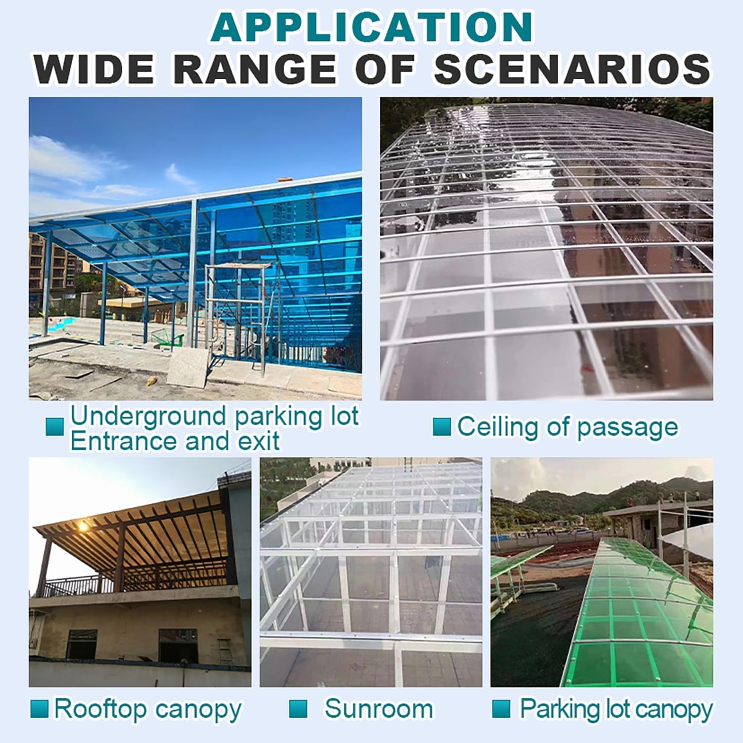 Daylighting Roof Panels Outdoor Sunshade Canopy Panels Greenhouse Panels Not Easy to Deform Easy to Assemble for Outdoor Shed Panels.(Milky White,2.62x29.5ft)