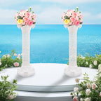 Roman Columns Wedding Column Stand Roman Pillar Plant Stand Plastic Greek Column Statue Pedestal Flower Pot Holder Decor, Elegant Decorative Column for Wedding Event Party