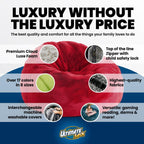 Ultimate Sack 5000 5-Foot Bean Bag Chair, Cloud Fur Cover – Oversized Foam Lounger, Floor Seat, Small Sofa, or Couch Bed for Living Area, Gaming Room, or Reading Lounge