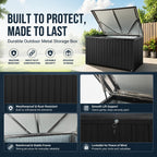 Metal Storage Box for Outdoors, Durable Large Capacity Organizer, Waterproof Garden Storage Solution for Tools, Equipment, and Supplies, Ideal for Home and Patio Use