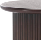 SAFAVIEH Home Collection Agami Dark Brown Round Top Pedestal End Table (Fully Assembled)