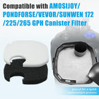 AQUANEAT 8 pcs Replacement Canister Filter Pads Compatible with AMOSIJOY/PONDFORSE 172/225/265GPH Aquarium Filter Media Generic Floss
