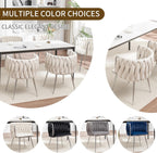 Velvet Dining Chairs Set of 4, Upholstered Dining Room Chairs with Metal Legs, Sillas de Comedor Modernas 4, Modern Kitchen Chairs for Dining Room, Living Room, Kitchen, Bedroom, Beige