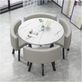 Reception Table and Chair Set, Space-Saving Small Round, Office Club Negotiation Coffee Table, for Home Living Room Balcony Cafe Meeting Break