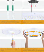 20 Inch Large LED Flush Mount Ceiling Light, 2700K-6500K Dimmable LED Ceiling Light Fixture with Remote, 70W 8900lm Round Modern Ceiling Lamp for Bedroom, Living Room, Hallway (White)