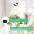 Plant Grow Light,yadoker LED Growing Light Full Spectrum for Indoor Plants,Height Adjustable, Automatic Timer, 5V Low Safe Voltage,Idea for Small Plant Light