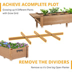 ketive Raised Garden Bed with Lockable Wheels Mobile Elevated Wood Planter,Storage Shelf, Protective Liner,55.5x24x32in (Brown)
