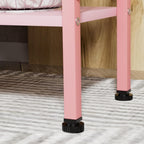 VECELO End Side Table Night Stand Set of 2,X-Design with Storage Shelf for Bedroom,Living Room,Pink