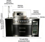 Outdoor Kitchen Cabinet, Outdoor Cooking Station Storage Island | Backyard Kitchen Island For Patio And Garden, Outdoor Kitchen Set With Cabinet Storage Design For Home Dining And Gatherings