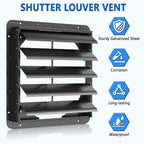 20 Inch Galvanized Sheet Spraying Automatic Exhaust Shutter Louver Vent (No Fan Blades and Motor) for Home Attics, Workshops, Barn, Greenhouse