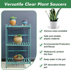 20 Pack 14 Inch Plant Saucer Clear Plant Saucers for Outdoors Plants Drip Trays Extra Large Pot Saucer No Holes Pot Saucers Planter Trays for Outdoor Plants Bulk Plastic Tray for Flower, Potted Tree