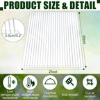 Tatuo 12 Pack 6' X 2' X 0.24'' Polycarbonate Greenhouse Panels Polycarbonate Sheets Twin-Wall Roof Panels Waterproof UV Protected Clear Corrugated Plastic Roofing for Greenhouse Replacement