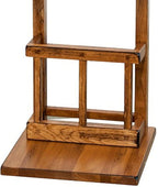 Benzara Marv Side Table with Magazine Rack- 13 Inch- Rustic Oak Finish Wood