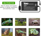 iPower 4 by 7-Inch 4 Watts Reptile Heating Mat with Temperature Controller Under Tank Warmer Terrarium Heat Pad for Reptiles and Amphibians, Black