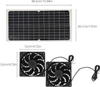 20W Solar Exhaust Fan for Chicken Coop, Sheds, Greenhouses, Dog Houses, Windows, Attics, Solar Powered Fan with Metal Frame, Easy Plug and Play Installation