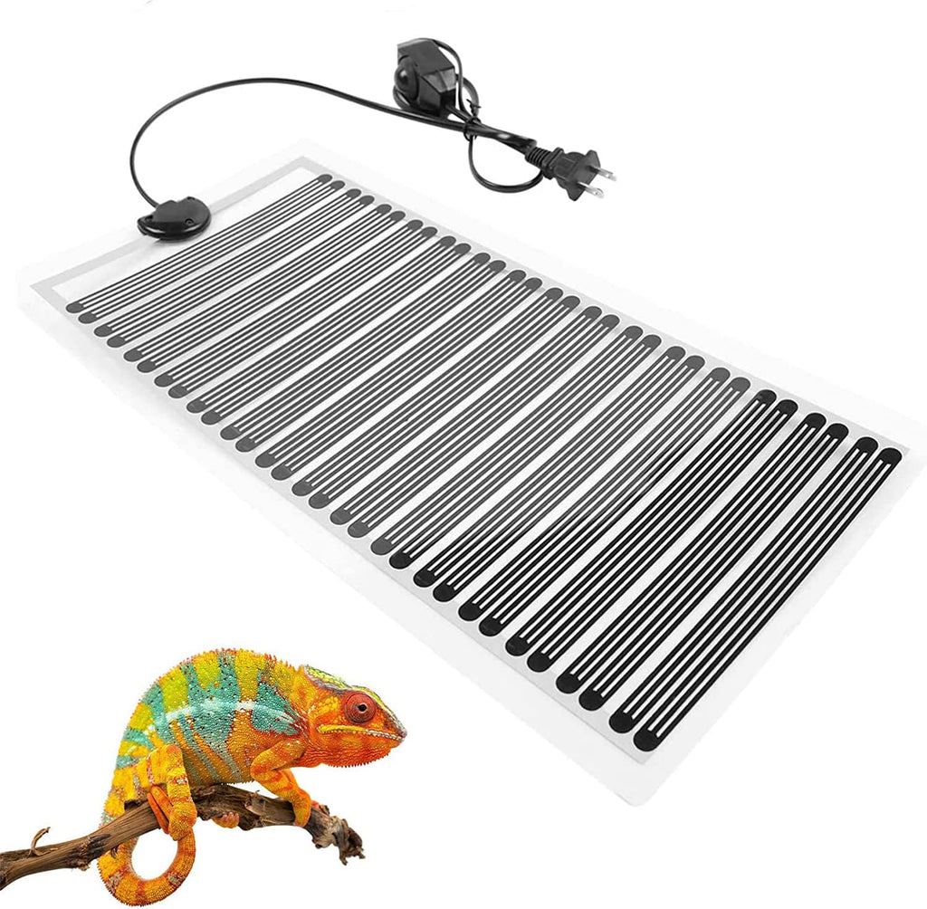 KABASI Reptile Heat Mats, 2nd-Gen 25W 16.5x8.7 inch Non-Adhesive Reptile Heating Pad with Temperature Adjustment, Waterproof Under Tank Terrarium Heating Mat for Tortoise Snakes