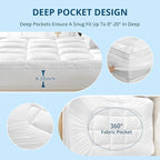 YUGYVOB Mattress Pad Extra Thick, Cooling, and Breathable Twin XL Mattress Topper 8-21" Deep Pocket Soft Down Alternative Fill