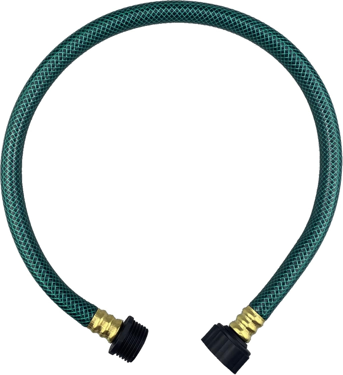PVC Garden Hose 1/2 Inch, Flexible Water Hose with Male and Female Fittings, No Leaking, Heavy Duty, for Household, Outdoors, Lawns, Patio (2 FT, Green, Plastic Fittings)