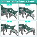 Folding Adirondack Ottoman Set of 2, Outdoor Foot Rest, Patio Footstool | Portable, HDPE All Weather, Easy Storage, No Rot or Rust or Crack, Fade Shield, Save Space, Easy-Clean for Indoor or Outdoor