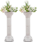 Roman Columns Wedding Column Stand Roman Pillar Plant Stand Plastic Greek Column Statue Pedestal Flower Pot Holder Decor, Elegant Decorative Column for Wedding Event Party