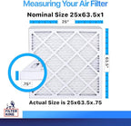 Filter King 25x63.5x1 Air Filter | 4-PACK | MERV 8 HVAC Pleated A/C Furnace Filters | MADE IN USA | Actual Size: 25 x 63.5 x .75"
