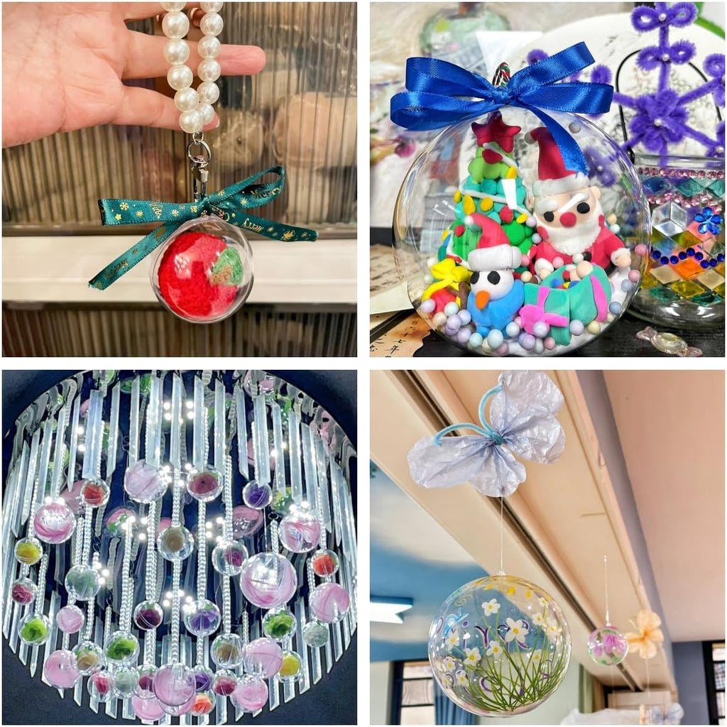 Acrylic Hollow Ball, Clear Plastic Fillable Ornaments Ball, DIY Clear Plastic Balls for New Years Present,Xmas Tree,Home Decoration,Wedding,Party (5cm/2inch,20pcs)