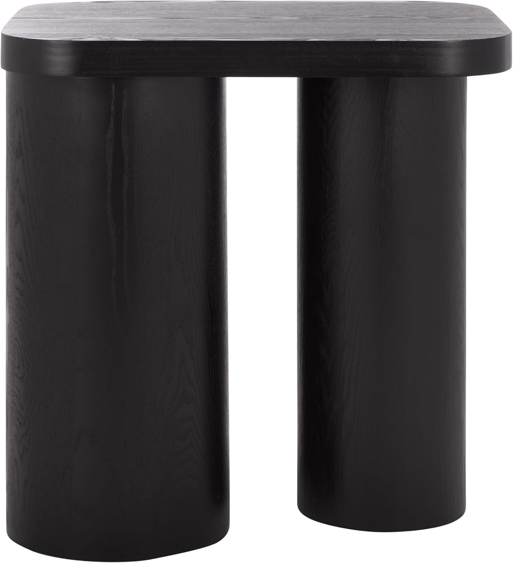 SAFAVIEH Home Collection - Ahani Modern End Table, Black Accent Side Table with Sculptural Cylinder Legs (ACC2315B)
