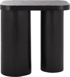 SAFAVIEH Home Collection - Ahani Modern End Table, Black Accent Side Table with Sculptural Cylinder Legs (ACC2315B)