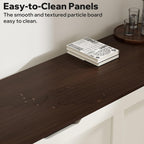 L Shaped Bench with Storage, 63" Breakfast Nook Benches, Kitchen Corner Dining Bench Seating for Entryway Dining Room, Kitchen, Walnut and White