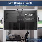 VIVO TV Hanger Bracket for 24 to 55 inch Flat and Curved Screens, Light Weight Steel Design, Height Adjustable Cross Bar, Loft Bed, Thin Door TV Mount, Max VESA 400x400, Black, MOUNT-TV01LB
