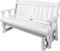 Amish Casual Heavy Duty 800 Lb Mission Pressure Treated Porch Glider (4 Foot, Semi-Solid White Stain)