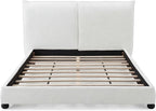 Merax Modern Upholstered Bed Frame with High Pillow-Back Headboard