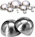 6pcs Hollow Hemisphere Ball Gazing Ball Half for Outdoor Decoration Shopping Mall Decor Wall Decorated (Silver)