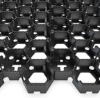 Vodaland Permeable HexPave System - Grass & Gravel Pavers - 100% Recycled PPE Plastic, Handles 27,000 lbs, 1" Depth, 65 s.f / 22 Units