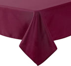 Cupuamon Square Tablecloth 70x70 inch Washable Polyester Fabric Table Cloth for Wedding Party Dining Banquet Decoration（70x70,Burgundy）