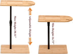 TV Tray Table C-Shaped Sofa Side Table with Slots, Adjustable Height & 360-degree Rotatabl, for Living Room Bedroom